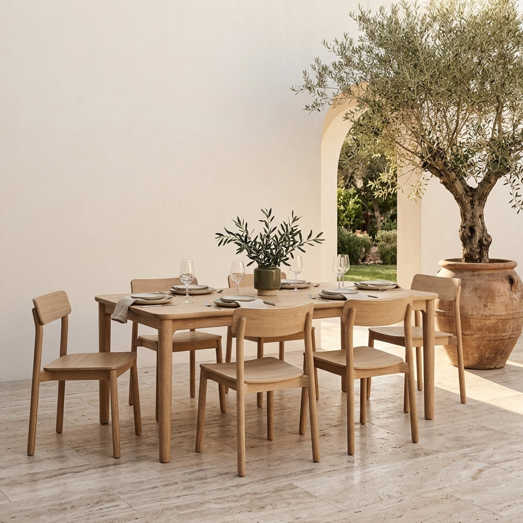 LINA Teak Dining Table — 63" / 71" / 87"