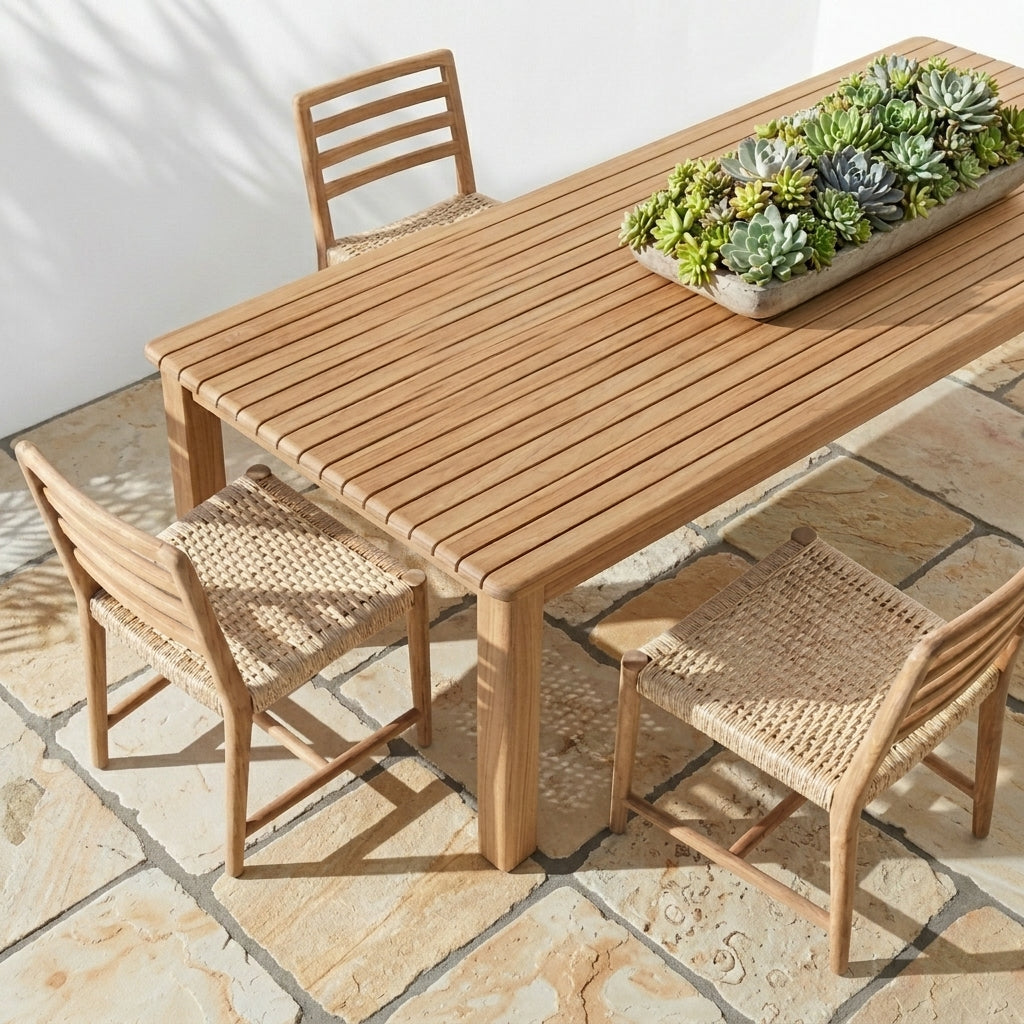 Panama Teak Dining Table — 94"