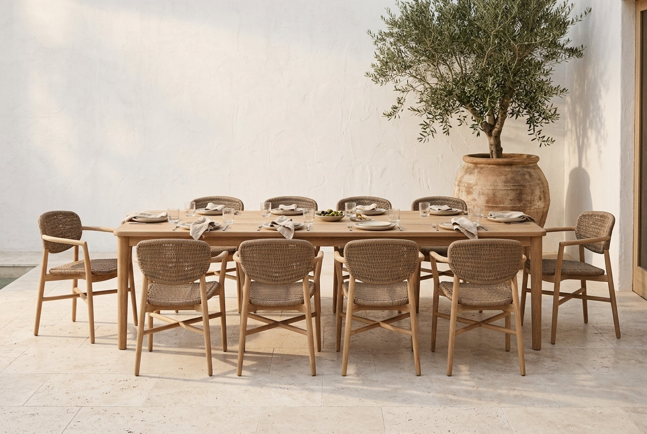 LINA Teak Dining Table  — 63" / 71" / 87"
